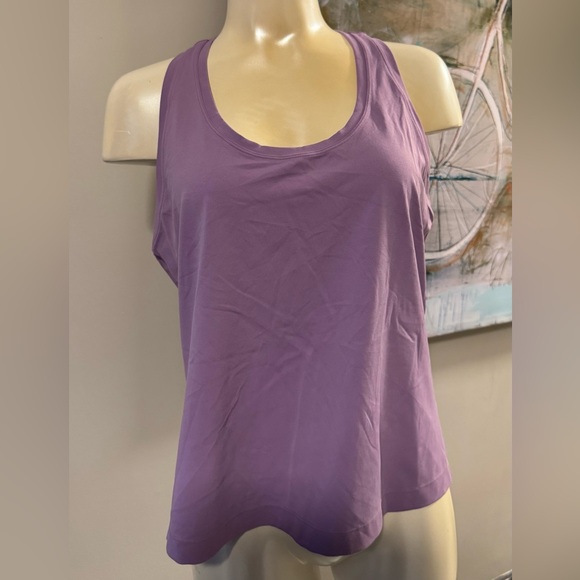 Lululemon Athletica Lulu Racer Back Mauve Purple Dot Size 16 Tank Top - Picture 2 of 2